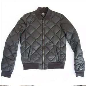 Alo Yoga Idol Down Fill Quilted Bomber Jacket Size Small Insulated Warm